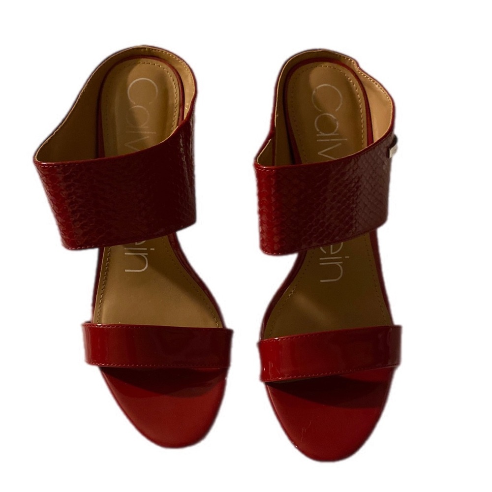 Calvin Klein High Heels  Sandal, Women's Red (rare color)